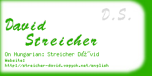 david streicher business card